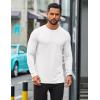 imageCOOFANDY Mens Long Sleeve T Shirts Casual Crew Neck Tee Shirts Lightweight Soft Pullover TopsWhite