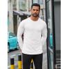 imageCOOFANDY Mens Long Sleeve T Shirts Casual Crew Neck Tee Shirts Lightweight Soft Pullover TopsWhite