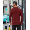 imageCOOFANDY Mens Long Sleeve T Shirts Casual Crew Neck Tee Shirts Lightweight Soft Pullover TopsWine Red