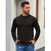 imageCOOFANDY Mens Mock Turtleneck Ribbed Knit Pullover Sweater Casual Lightweight Slim fit Dress SweaterBlack