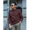 imageCOOFANDY Mens Mock Turtleneck Ribbed Knit Pullover Sweater Casual Lightweight Slim fit Dress SweaterBrown