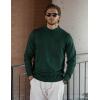 imageCOOFANDY Mens Mock Turtleneck Ribbed Knit Pullover Sweater Casual Lightweight Slim fit Dress SweaterDark Green