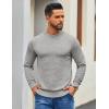 imageCOOFANDY Mens Mock Turtleneck Ribbed Knit Pullover Sweater Casual Lightweight Slim fit Dress SweaterLight Grey