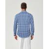 imageCOOFANDY Mens Plaid Button Down Shirt Cotton Long Sleeves Dress Shirt Wrinkle Free Casual Gingham ShirtBlue Gingham