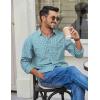 imageCOOFANDY Mens Plaid Button Down Shirt Cotton Long Sleeves Dress Shirt Wrinkle Free Casual Gingham ShirtGreen Yellow Plaid