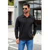 imageCOOFANDY Mens Polo Shirts 2025 Long Sleeve Casual Golf Shirts Light Weight Moisture Wicking Pullover ShirtsBlack