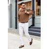 imageCOOFANDY Mens Polo Shirts 2025 Long Sleeve Casual Golf Shirts Light Weight Moisture Wicking Pullover ShirtsBrown