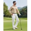 imageCOOFANDY Mens Polo Shirts 2025 Long Sleeve Casual Golf Shirts Light Weight Moisture Wicking Pullover ShirtsKhaki