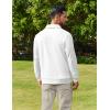 imageCOOFANDY Mens Polo Shirts 2025 Long Sleeve Casual Golf Shirts Light Weight Moisture Wicking Pullover ShirtsWhite