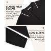 imageCOOFANDY Mens Polo Sweater Casual Long Sleeve Knit Polos Button Down Collared Golf Pullover SweatersBlack