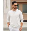 imageCOOFANDY Mens Quarter Zip Polo Sweater Long Sleeve Knit Polo Casual Lightweight Dress PulloverWhite