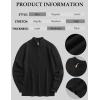 imageCOOFANDY Mens Quarter Zip Sweater Casual Slim Fit Pullovers Sweaters Knit Twill Texture PulloverAll Black