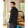 imageCOOFANDY Mens Quarter Zip Sweater Casual Slim Fit Pullovers Sweaters Knit Twill Texture PulloverAll Black