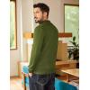 imageCOOFANDY Mens Quarter Zip Sweater Casual Slim Fit Pullovers Sweaters Knit Twill Texture PulloverArmy Green