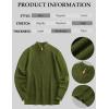 imageCOOFANDY Mens Quarter Zip Sweater Casual Slim Fit Pullovers Sweaters Knit Twill Texture PulloverArmy Green