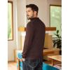 imageCOOFANDY Mens Quarter Zip Sweater Casual Slim Fit Pullovers Sweaters Knit Twill Texture PulloverCoffee