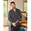 imageCOOFANDY Mens Quarter Zip Sweater Casual Slim Fit Pullovers Sweaters Knit Twill Texture PulloverDrak Grey