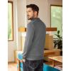 imageCOOFANDY Mens Quarter Zip Sweater Casual Slim Fit Pullovers Sweaters Knit Twill Texture PulloverGray