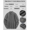 imageCOOFANDY Mens Quarter Zip Sweater Casual Slim Fit Pullovers Sweaters Knit Twill Texture PulloverGray