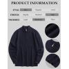 imageCOOFANDY Mens Quarter Zip Sweater Casual Slim Fit Pullovers Sweaters Knit Twill Texture PulloverNavy Blue