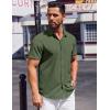 imageCOOFANDY Mens Short Sleeve Dress Shirts Button Down Shirts Regular Fit Business Casual Shirt with PocketArmy Green