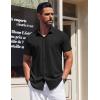 imageCOOFANDY Mens Short Sleeve Dress Shirts Button Down Shirts Regular Fit Business Casual Shirt with PocketBlack