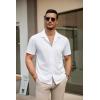 imageCOOFANDY Mens Short Sleeve Dress Shirts Button Down Untucked Wrinkle Free Shirts Casual Summer Shirt with PocketWhite