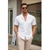imageCOOFANDY Mens Short Sleeve Dress Shirts Button Down Untucked Wrinkle Free Shirts Casual Summer Shirt with PocketWhite
