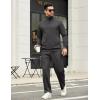 imageCOOFANDY Mens Sweatsuits 2 Piece Set Quarter Zip Pullover with Wide Leg Sweatpants Matching TracksuitDark Grey