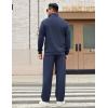 imageCOOFANDY Mens Sweatsuits 2 Piece Set Quarter Zip Pullover with Wide Leg Sweatpants Matching TracksuitNavy