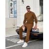 imageCOOFANDY Mens Tracksuit 2 Piece Sweatsuit Set Long Sleeve Pullover Athletic Suit For Sports Casual Fitness JoggingBrown