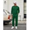 imageCOOFANDY Mens Tracksuit 2 Piece Sweatsuit Set Long Sleeve Pullover Athletic Suit For Sports Casual Fitness JoggingDeep Green