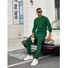imageCOOFANDY Mens Tracksuit 2 Piece Sweatsuit Set Long Sleeve Pullover Athletic Suit For Sports Casual Fitness JoggingDeep Green