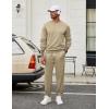 imageCOOFANDY Mens Tracksuit 2 Piece Sweatsuit Set Long Sleeve Pullover Athletic Suit For Sports Casual Fitness JoggingKhaki