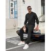 imageCOOFANDY Mens Tracksuit 2 Piece Sweatsuit Set Long Sleeve Pullover Athletic Suit For Sports Casual Fitness JoggingStyle Bblack