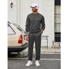 imageCOOFANDY Mens Tracksuit 2 Piece Sweatsuit Set Long Sleeve Pullover Athletic Suit For Sports Casual Fitness JoggingStyle Bdark Grey