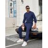 imageCOOFANDY Mens Tracksuit 2 Piece Sweatsuit Set Long Sleeve Pullover Athletic Suit For Sports Casual Fitness JoggingStyle Bnavy Blue