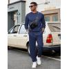 imageCOOFANDY Mens Tracksuit 2 Piece Sweatsuit Set Long Sleeve Pullover Athletic Suit For Sports Casual Fitness JoggingStyle Bnavy Blue