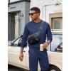 imageCOOFANDY Mens Tracksuit 2 Piece Sweatsuit Set Long Sleeve Pullover Athletic Suit For Sports Casual Fitness JoggingStyle Bnavy Blue