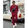 imageCOOFANDY Mens Tracksuit 2 Piece Sweatsuit Set Long Sleeve Pullover Athletic Suit For Sports Casual Fitness JoggingStyle Bwine Red