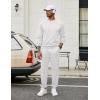 imageCOOFANDY Mens Tracksuit 2 Piece Sweatsuit Set Long Sleeve Pullover Athletic Suit For Sports Casual Fitness JoggingWhite