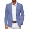 imageCOOFANDY Mens Blazer Casual Suit Jacket Slim Fit One Button Sport Coats Lightweight Sports JacketRoyal Blue