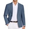 imageCOOFANDY Mens Casual Blazer Lightweight Slim Fit Suit Jacket Two Button Cotton Sport CoatsBlue