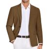 imageCOOFANDY Mens Casual Blazer Lightweight Slim Fit Suit Jacket Two Button Cotton Sport CoatsLight Brown