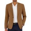 imageCOOFANDY Mens Casual Blazer Slim Fit Lightweight Sport Coat One Button Suit JacketBrown