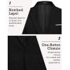 imageCOOFANDY Mens Blazer Casual Sport Coats Slim Fit One Button Suit Jacket Lightweight Sports JacketSoft Dark Black