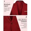 imageCOOFANDY Mens Blazer Casual Sport Coats Slim Fit One Button Suit Jacket Lightweight Sports JacketSoft Wine Red