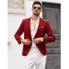 imageCOOFANDY Mens Blazer Casual Sport Coats Slim Fit One Button Suit Jacket Lightweight Sports JacketSoft Wine Red