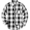 imageCOOFANDY Mens Flannel Plaid Shirts Long Sleeve Button Down Shirts Casual Fall Shirt JacketBlack