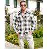 imageCOOFANDY Mens Flannel Plaid Shirts Long Sleeve Button Down Shirts Casual Fall Shirt JacketBlack
